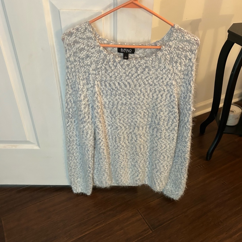Buffalo David Bitton Women's Fuzzy Knit Sweater - Light Gray